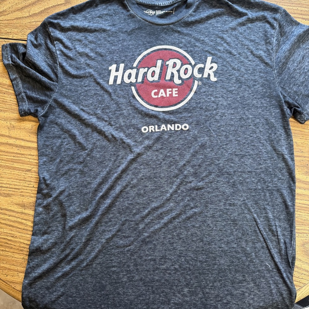 Hard Rock Cafe Orlando T-Shirt Mens XL Dark Gray Heather Graphic Tee Short Slv
